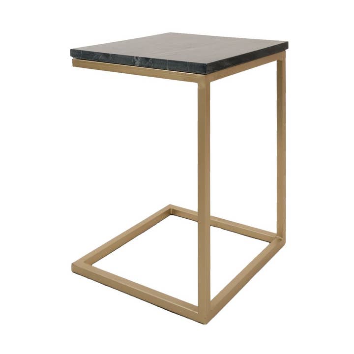 Home67 - Wholesale Side Table - Laptop Table Mitch Marble - Black/Gold