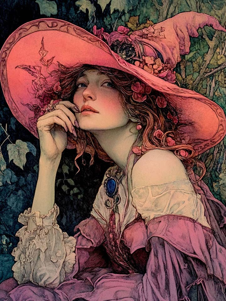 Juniper Fernsong - Impresiones de Arte de Pared de Brujas y Brujería – Obra de Arte de 8″x10″ para Marco de 11″x14″ para venta al por mayor de Mowbi