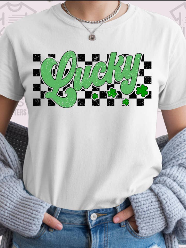 Lucky Checker - T-Shirt Gildan Softstyle für den Großhandel von Inklusive Printing, Designs & More