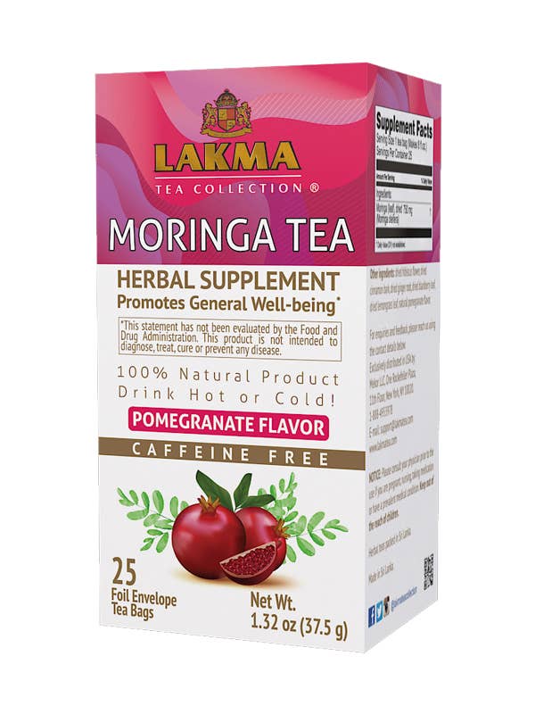 Moringa Tea with Pomegranate Flavor for wholesale by Mekor LLC
