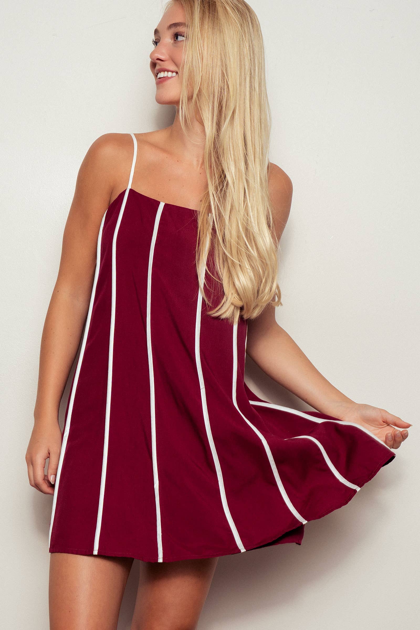 Urban Daizy - Wholesale Dress - Women's - Striped A-Line Mini Dress13
