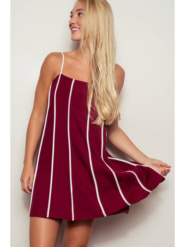 Urban Daizy - Wholesale Dress - Women's - Striped A-Line Mini Dress13