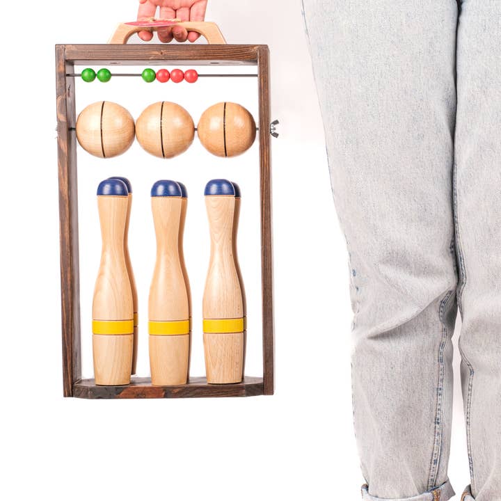 MORA PLAY – wholesale Sporting accessories – Bowling set with wooden frame7