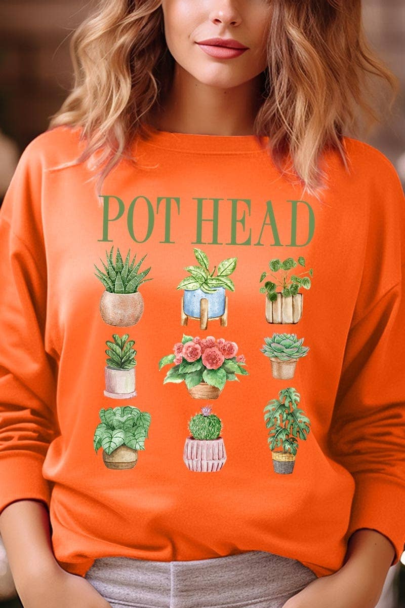COLORBEAR - Wholesale T-Shirt (Graphic) - Women's - Pot Head Plant Lover Graphic Sweatshirt5