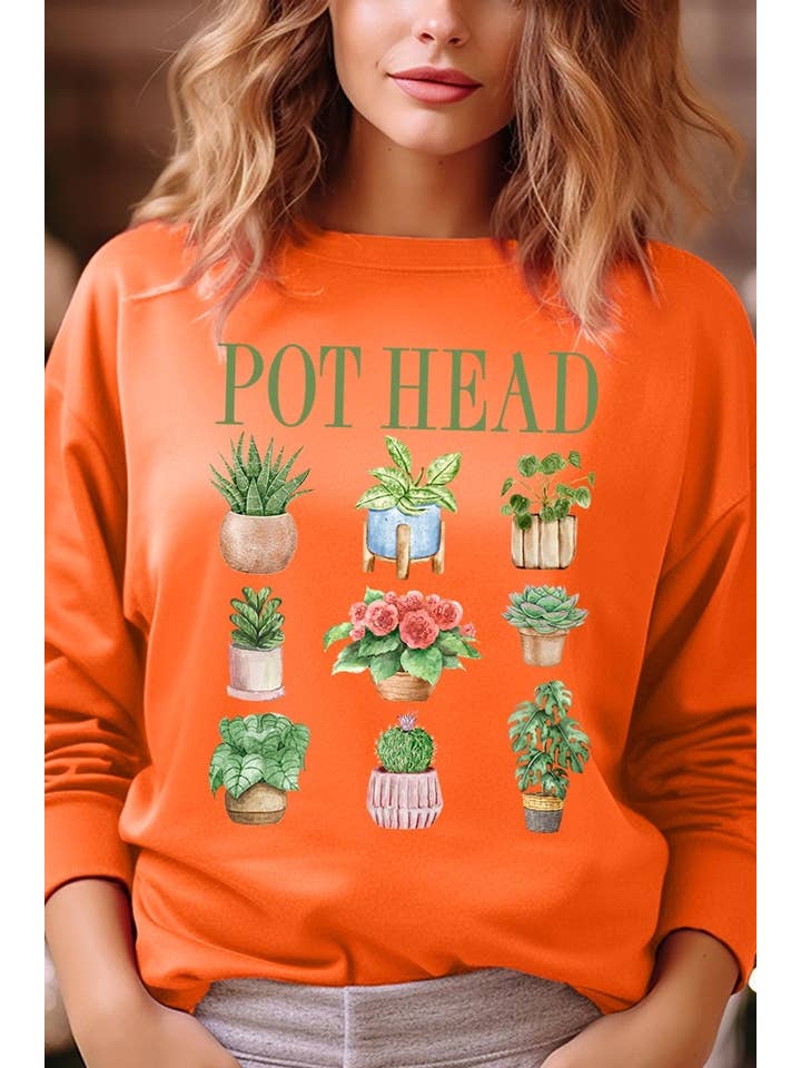 COLORBEAR - Wholesale T-Shirt (Graphic) - Women's - Pot Head Plant Lover Graphic Sweatshirt5