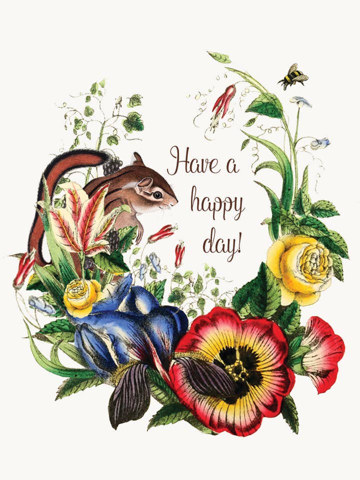 Have a happy day • Mini Enclosure Card for wholesale by P. Flynn Design / Phun House