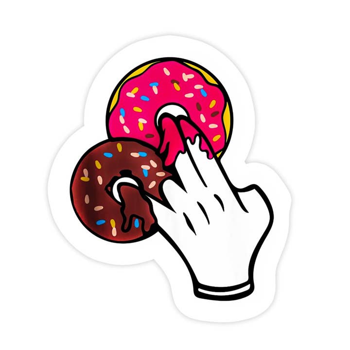 Sticker Bull - Wholesale Sticker - Donut Fingers Sticker, The Shocker Sticker, Meme Sticker, Waterproof Vinyl Sticker For Laptops Cars and Waterbottles Funny Sticker