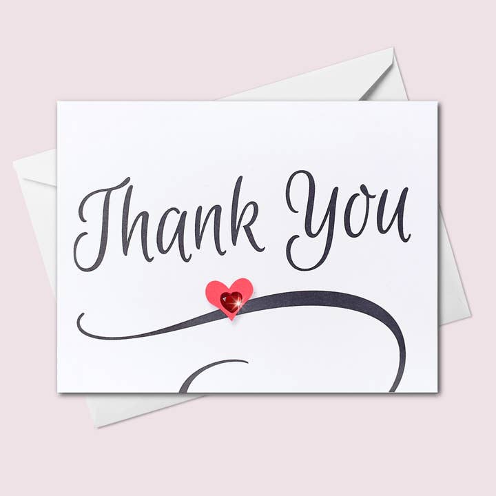 Thank You Greeting Card for wholesale by Russell Jeffery Design by Off By Heart Design
