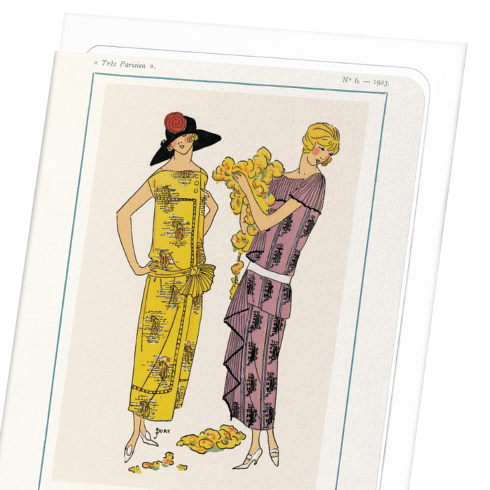 Ezen Trade - Wholesale Everyday Greeting Card - TRÈS PARISIEN - LES FLEURS (1923): Vintage Greeting Card2