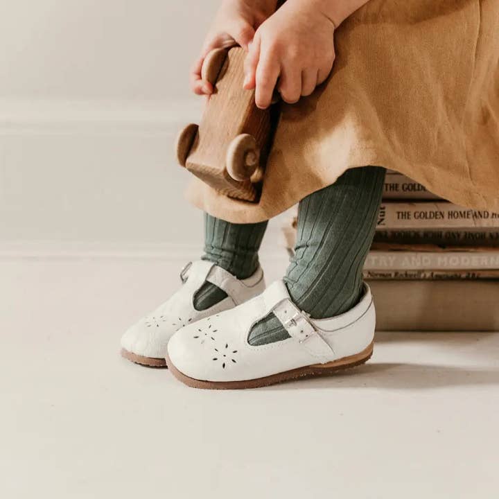 Zimmerman Shoes - Venta al por mayor Calzado de vestir - Niños - Correa en T Flora - Ivory Pebble