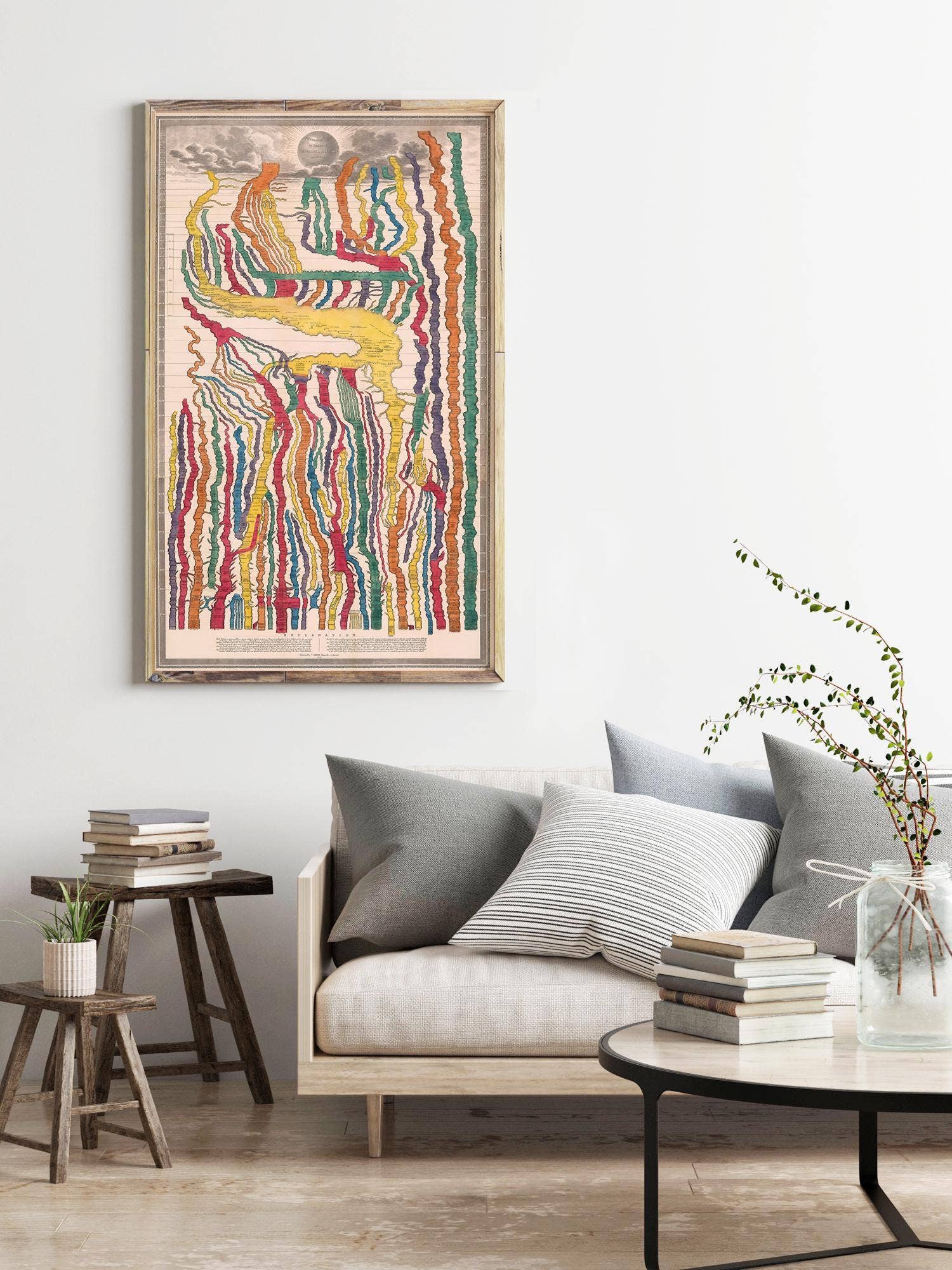 OldCityPrints - Old Maps and Posters - Wholesale Poster - Magnificent History Timeline 1849 chronological chart of the universal history | History Timeline Print | Timeline of the World Poster1