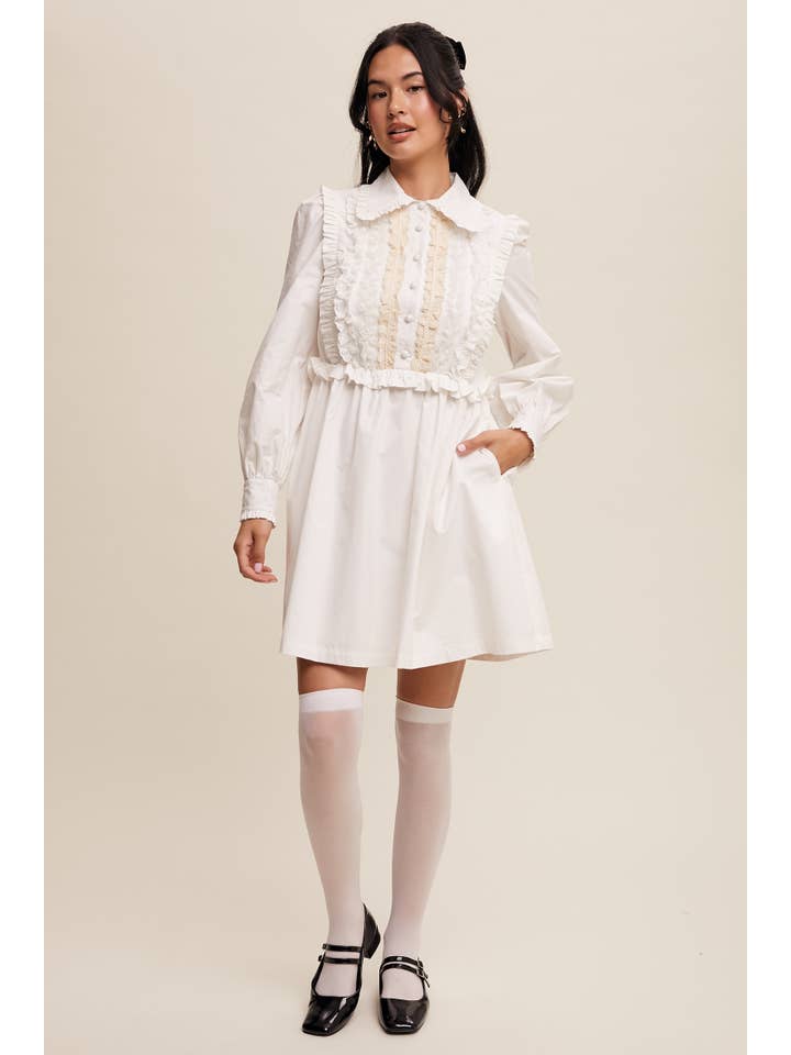 Listicle - Wholesale Dress – Women's - Floral Ruffle Mini Dress8