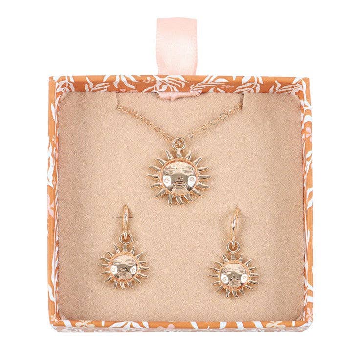 Something Different Wholesale - Wholesale Jewelry Set - Sun Earring and Necklace Set2