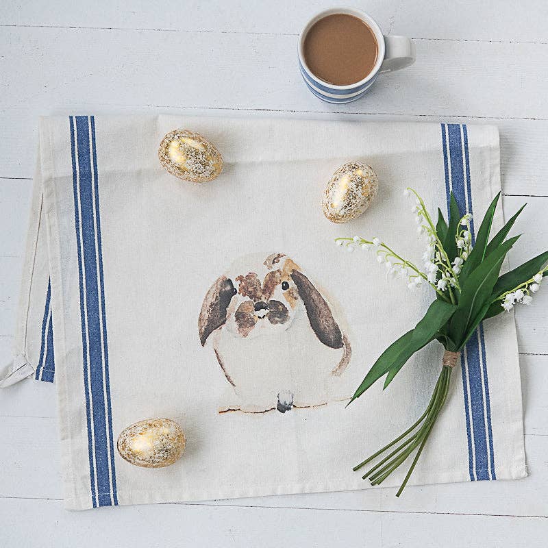 Finding Silver Pennies - Wholesale Tea Towel - Bunny Tea Towel1