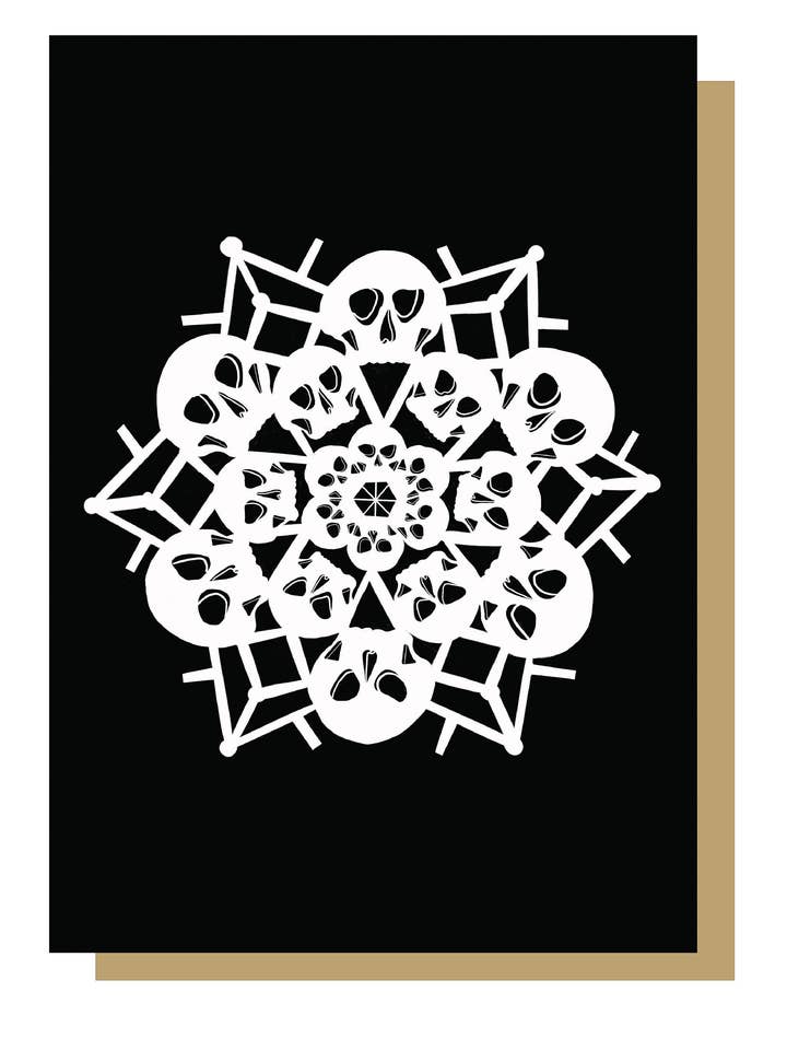 Skullflake Christmas Card for wholesale by Wayward