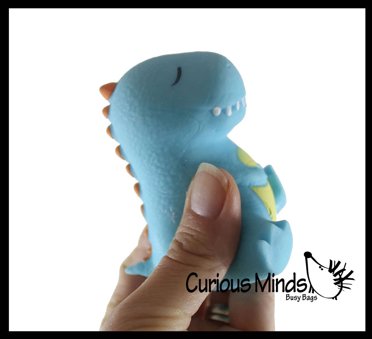 Curious Minds Toys - Wholesale Knijpbal - Kinderen en baby - 1 zachte crèmekleurige stressbal met dinosaurus gevuld met honden - Squishy Gooe6