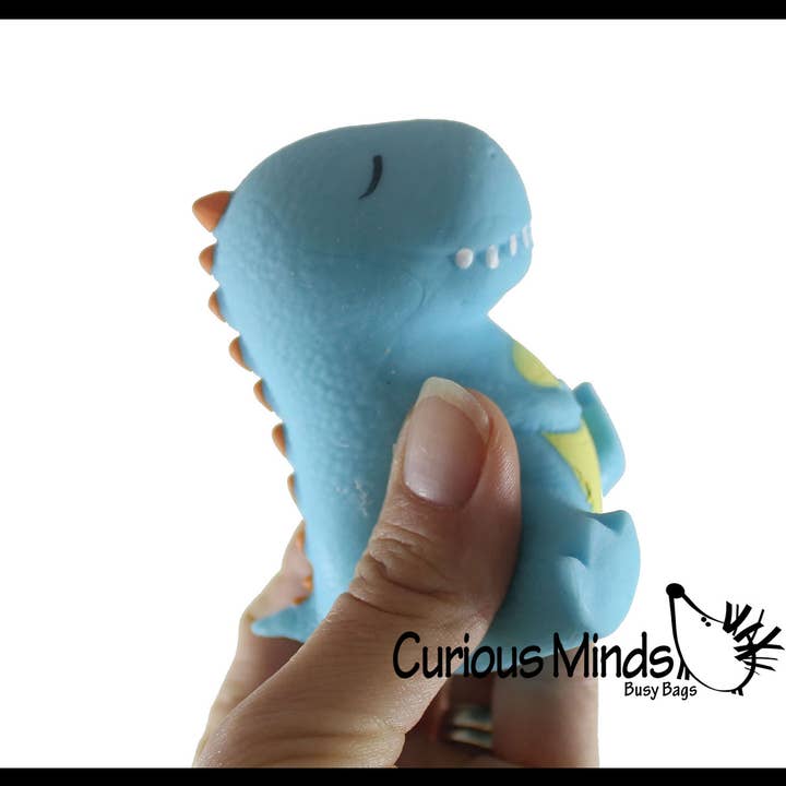 Curious Minds Toys - Wholesale Knijpbal - Kinderen en baby - 1 zachte crèmekleurige stressbal met dinosaurus gevuld met honden - Squishy Gooe6