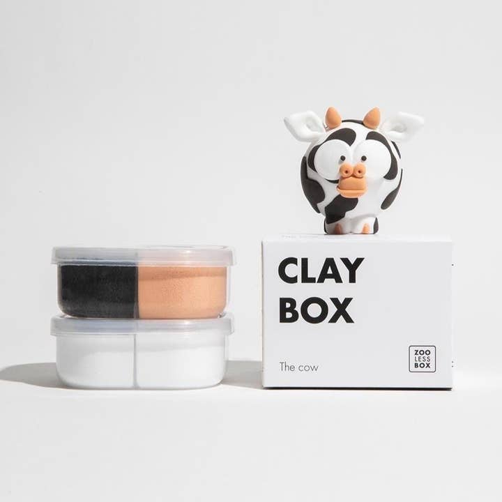 Zoolessbox® - Wholesale DIY Craft Kit - Cow | DIY Air Dry Clay Kit0