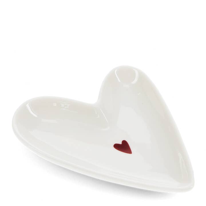 Glossy ceramic trinket dish - Heart for wholesale by Rex B2B - Europe