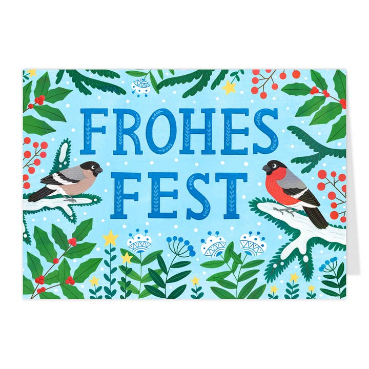 Vikort "GLAD HELG - Domherre" för wholesale av paruspaper. nutzfeine papeterie