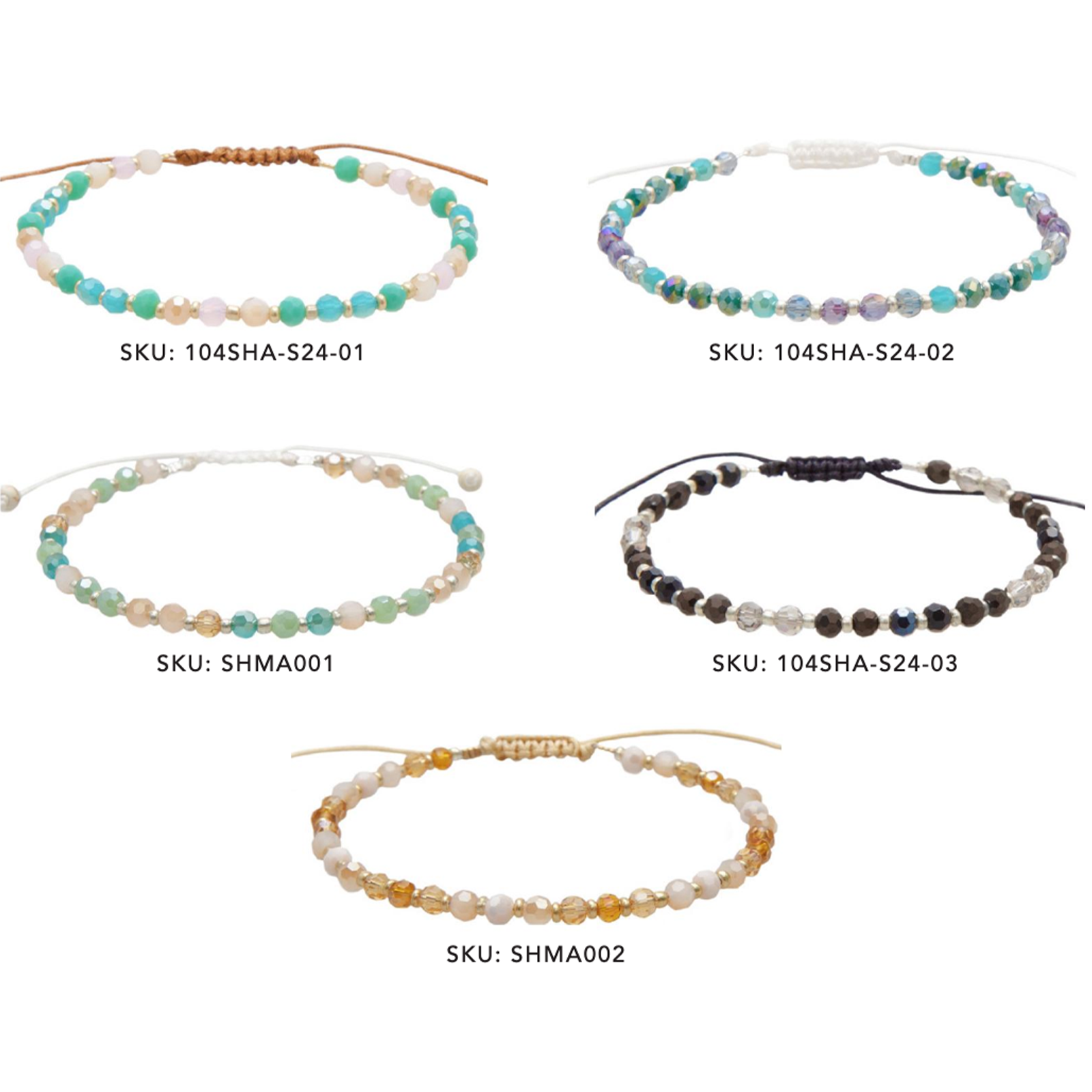 Lotus and Luna - Wholesale Jewelry Set - Shimmer Anklets (10 Pack Assortment)7
