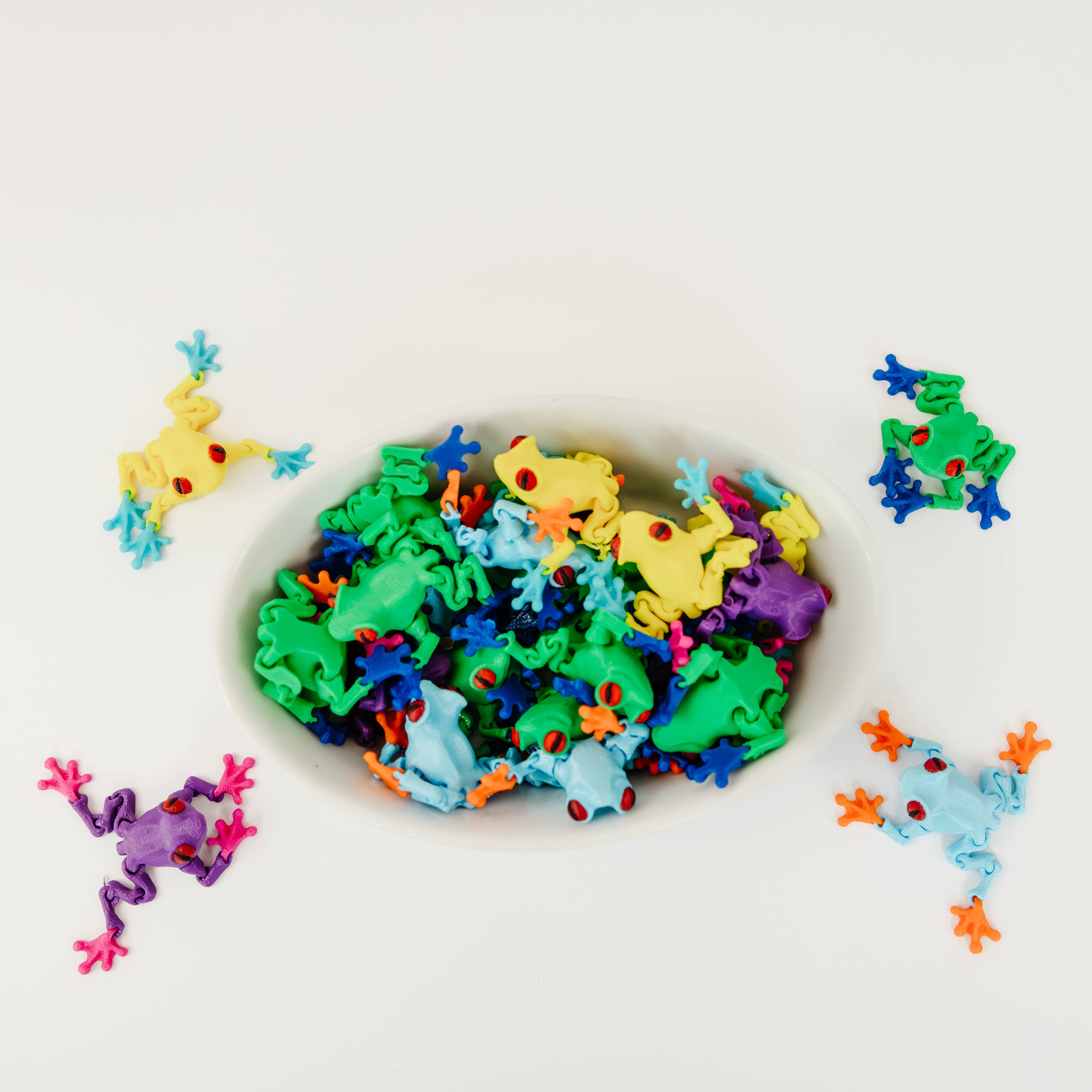 Ruby’s dragons - Wholesale Fidget Toy - Kids - 2" 3D Printed Tree Frogs – Assorted Colors1
