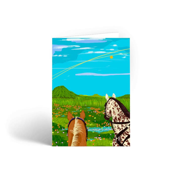 Emily Palmer Illustration - Wholesale Season's Greetings Card - Greetings Card - Horses1