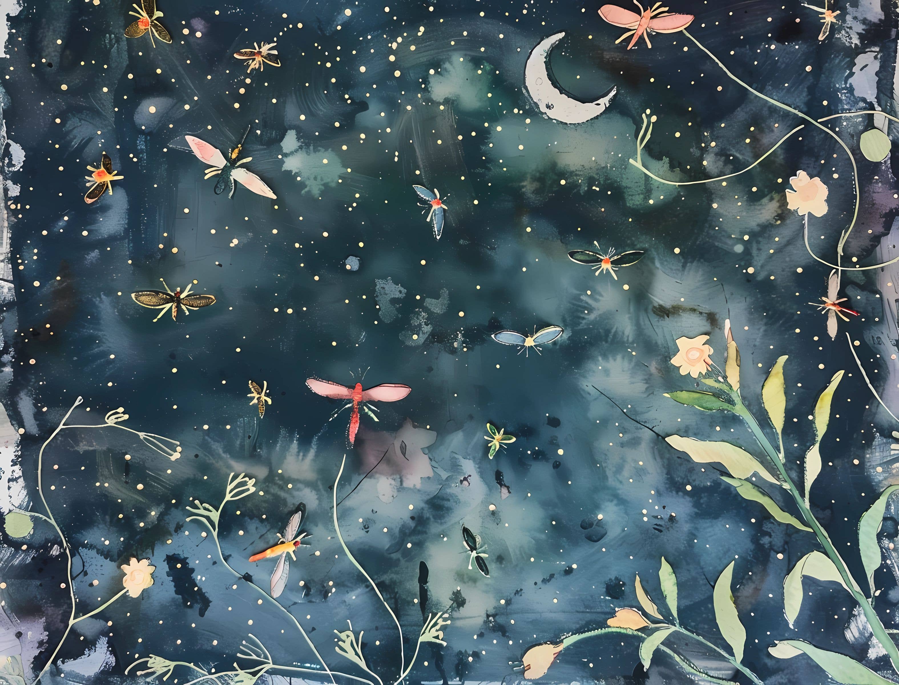 Craft Kreatively - Wholesale Craft Supplies - Fireflies | Decoupage Rice Papers | 6 designs |  A43