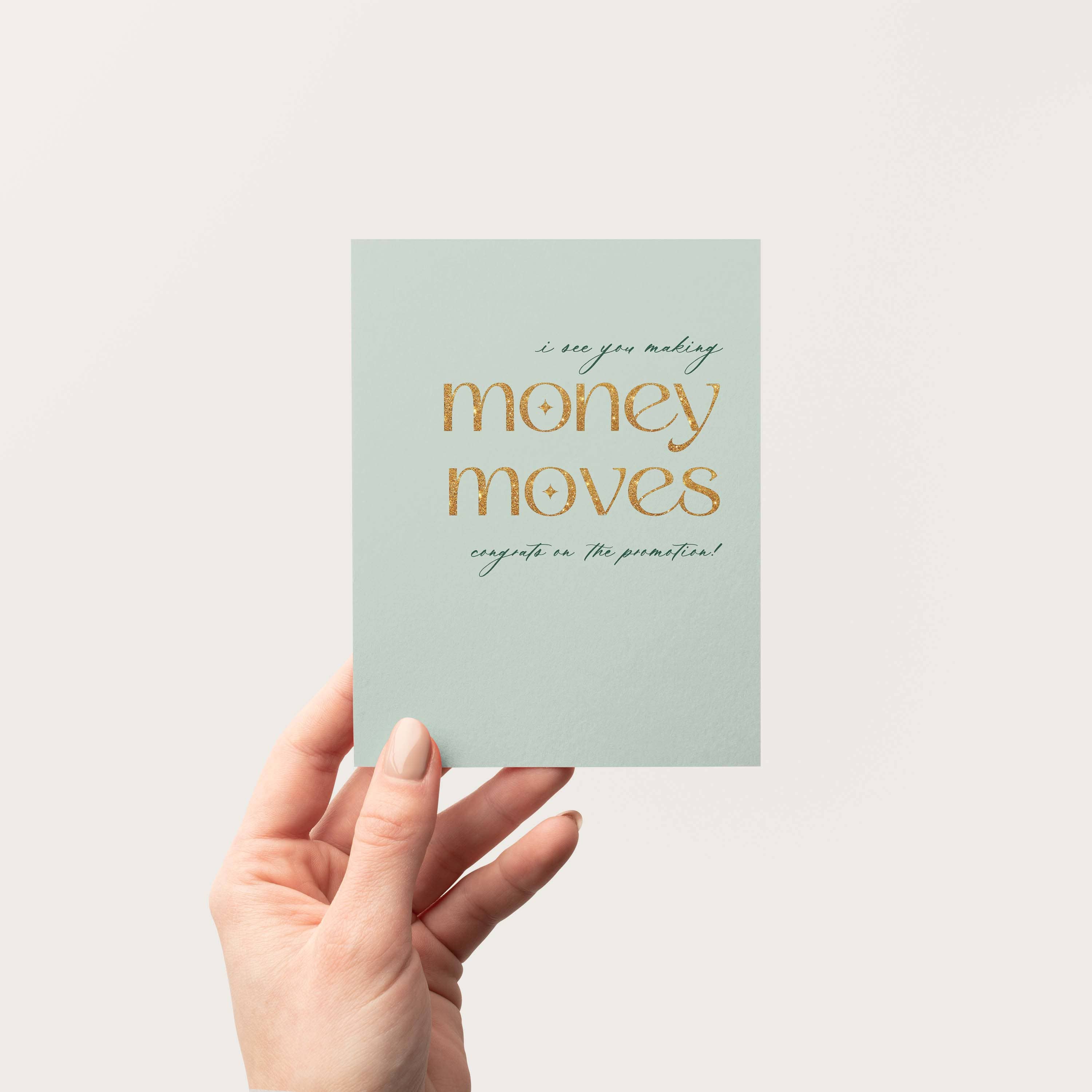 Blú Rose - Wholesale Congratulations Card - Money Moves Job Promotion Greeting Card2