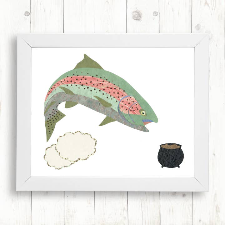 Rainbow Trout Art Print for wholesale by Whimsy Spot
