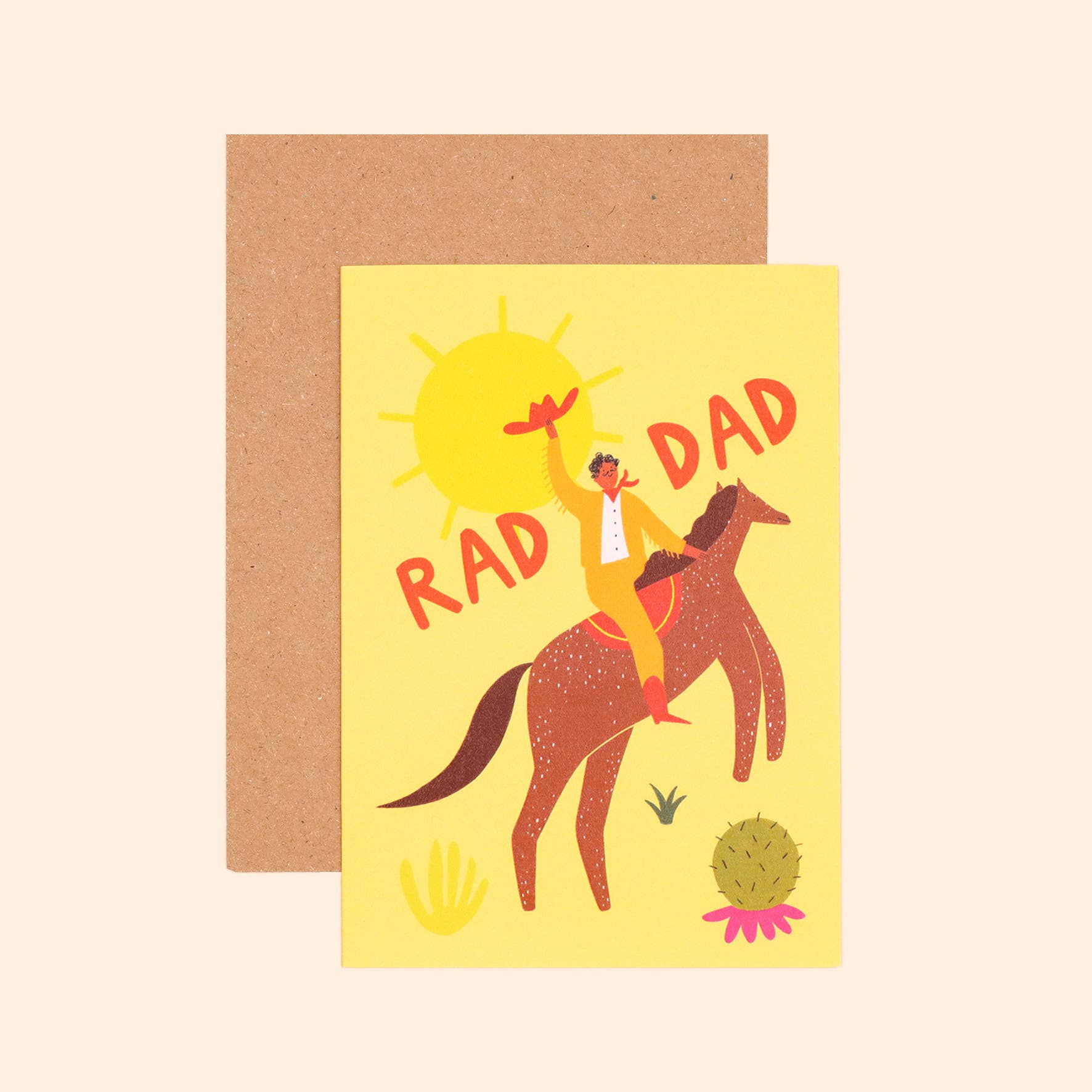 Little Black Cat Illustrated Goods - Venta al por mayor Tarjetas del Día del Padre - Tarjeta de Papá Genial | Tarjeta de Vaquero | Cumpleaños de Papá | Día del Padre