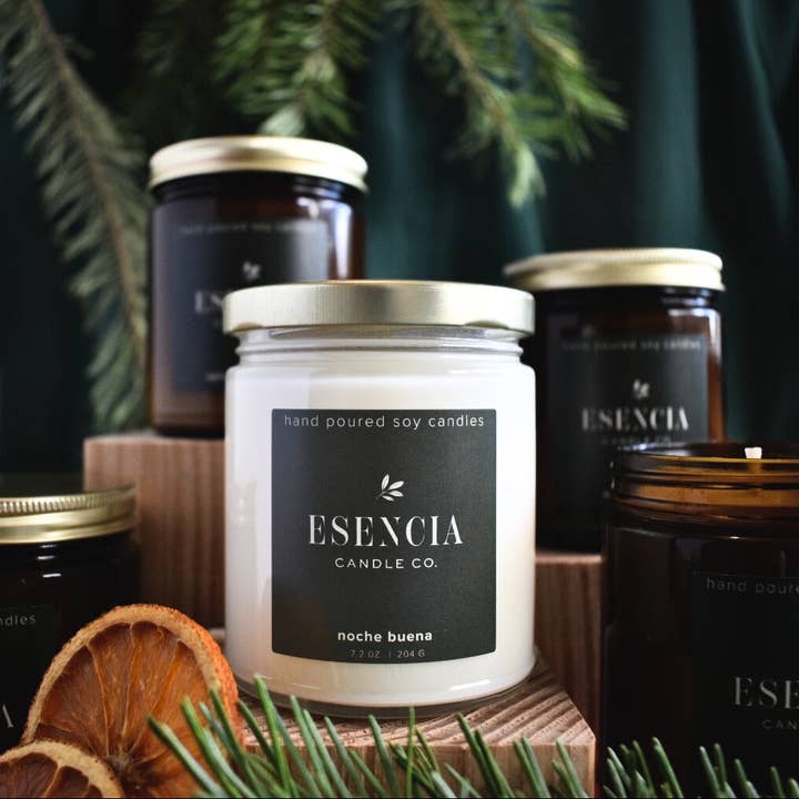 Esencia Candle Co. - Wholesale Jar/Filled Candle - Noche Buena Soy Candle