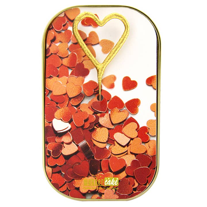 Bolo Maravilha com confetes em formato de coração por atacado de Wondercandle