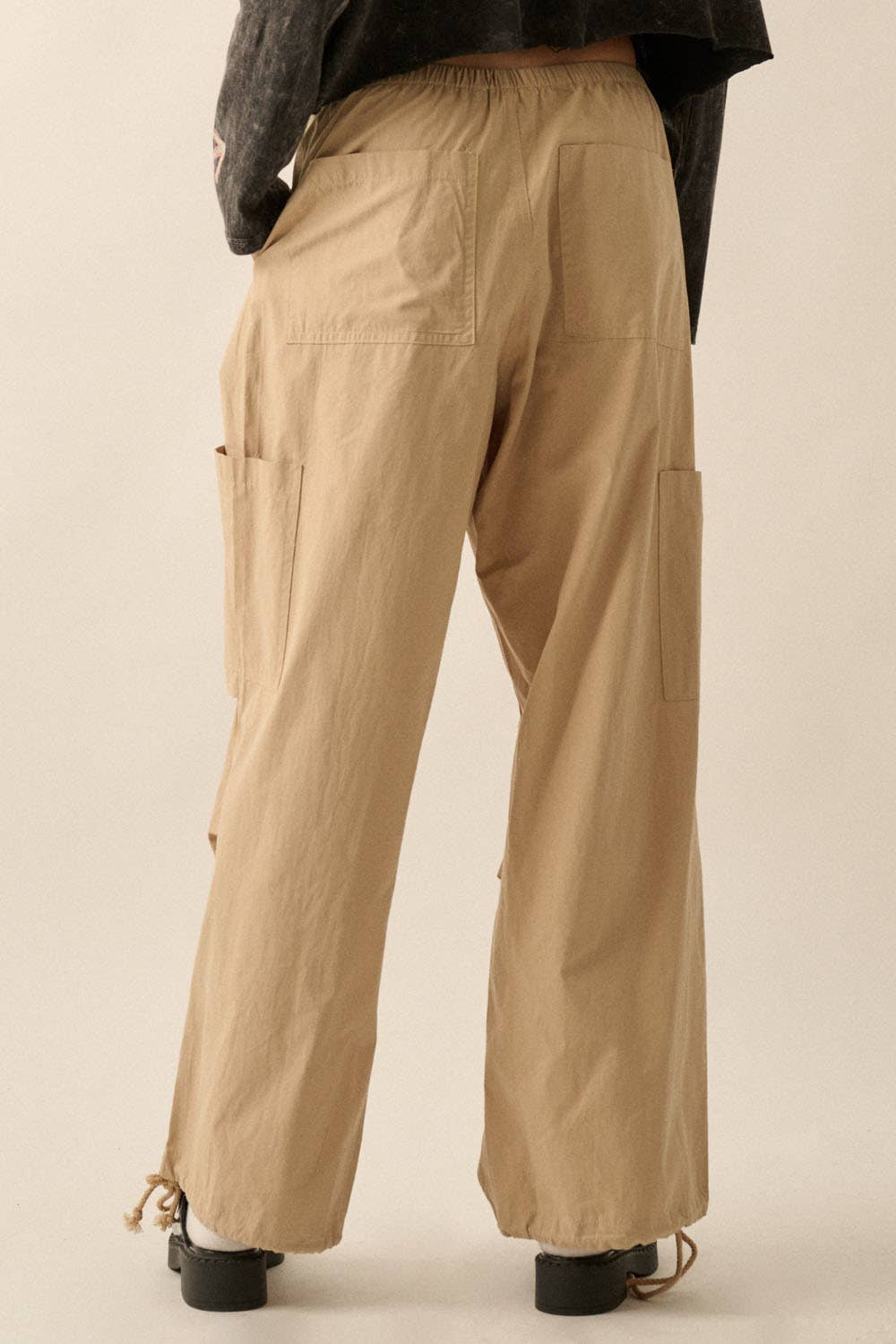 Promesa USA - Wholesale Pants - Women's - Solid Drawstring Side Pocket Cargo Pants5