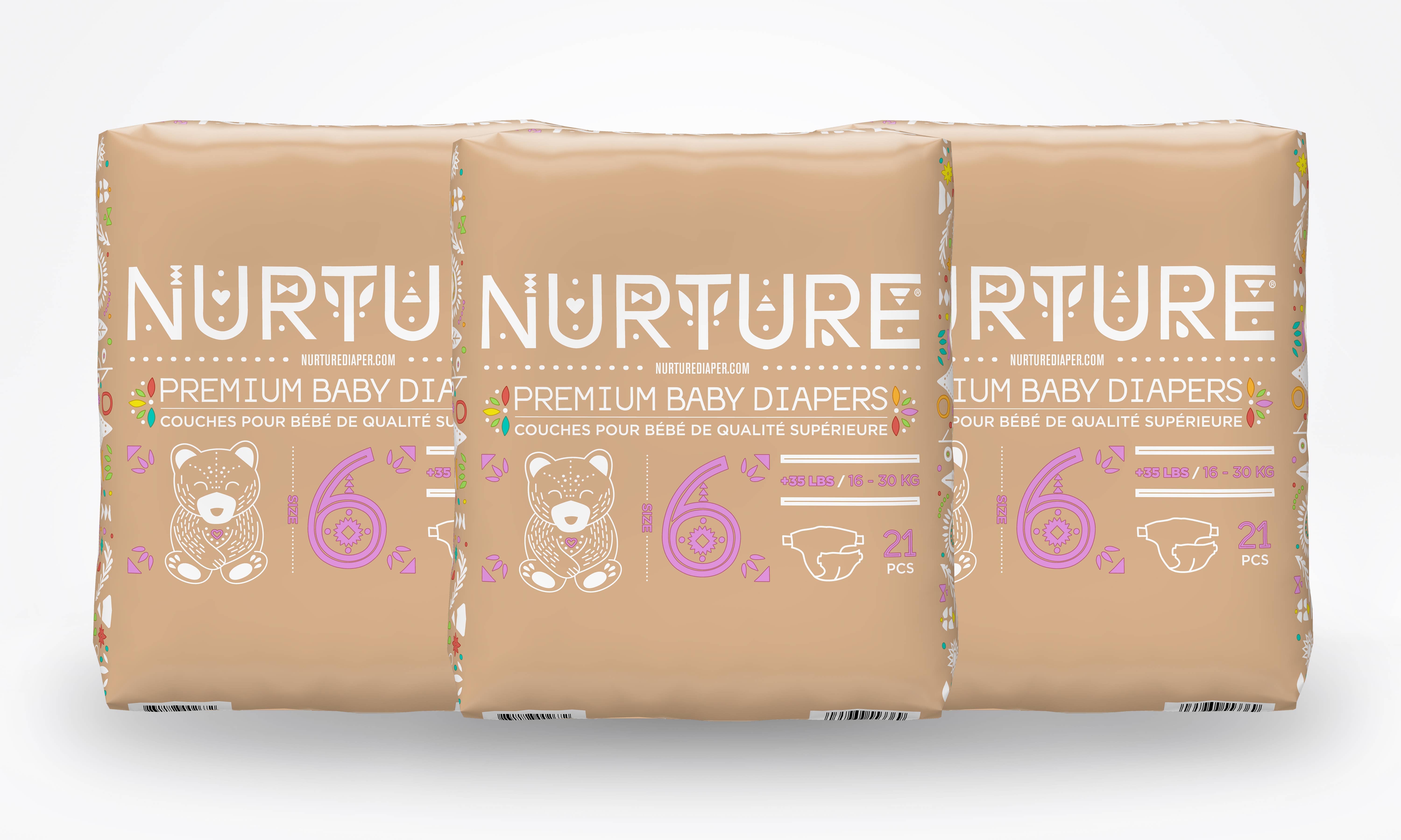 BioBag America Inc - Wholesale Diaper (Cloth) - Baby - Nurture Diapers Size 1-6 , Chemical Free, Ultra Absorbent3