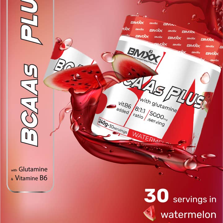 BMXX Sports Nutrition - Wholesale Protein/Superfood Powder - BCAA's PLUS 8:1:1 – with Glutamine and Vitamin B6 - 240g4