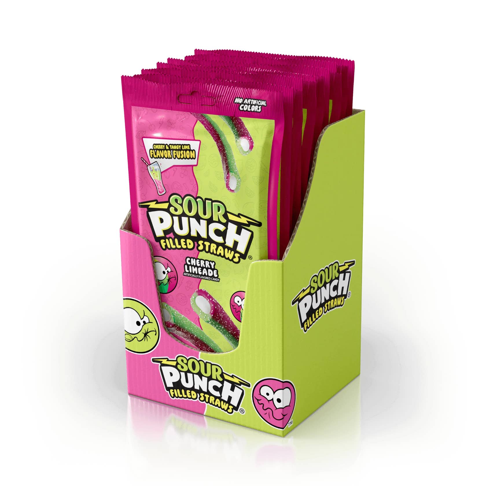 Royal Wholesale - Wholesale Gummy - Sour Punch filled Straws Cherry Lime 5oz 12ct case