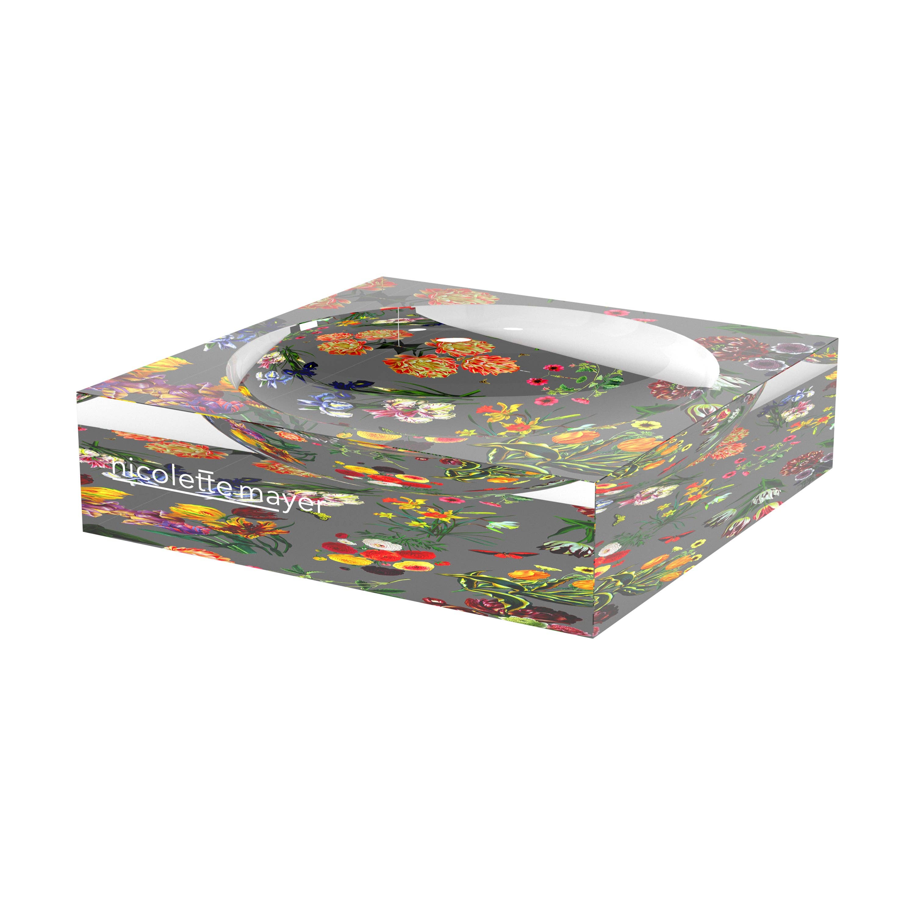 Nicolette Mayer Collection - Vendita all'ingrosso Ciotole/Piatti decorativi - Portaoggetti in Acrilico Grigio Flora Fauna Candy3