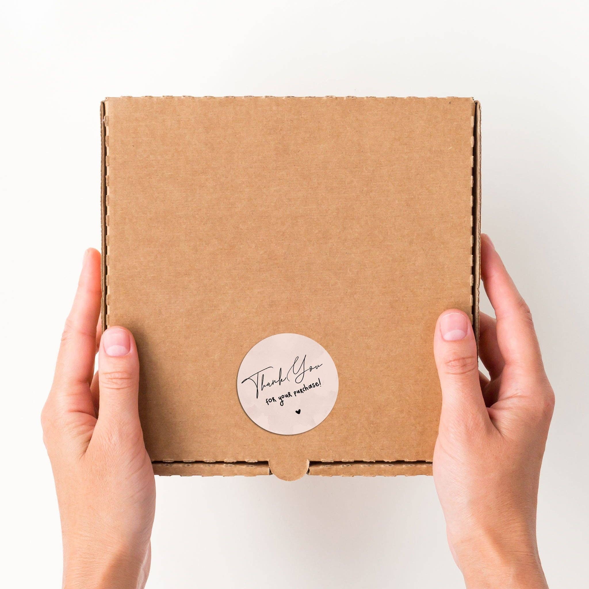 Hello Beautiful Designs – wholesale Klistermärke – Neutrala rosa tack-klistermärken för småföretag, 24-pack2