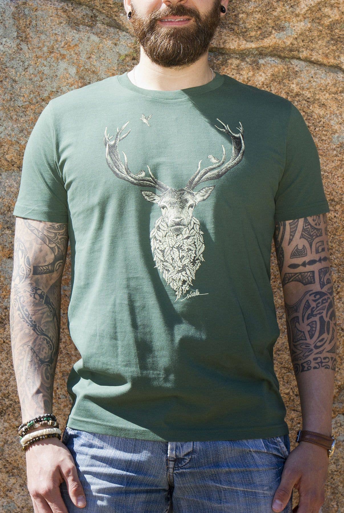 Green Men's t-shirt Ciervo for wholesale on Faire0
