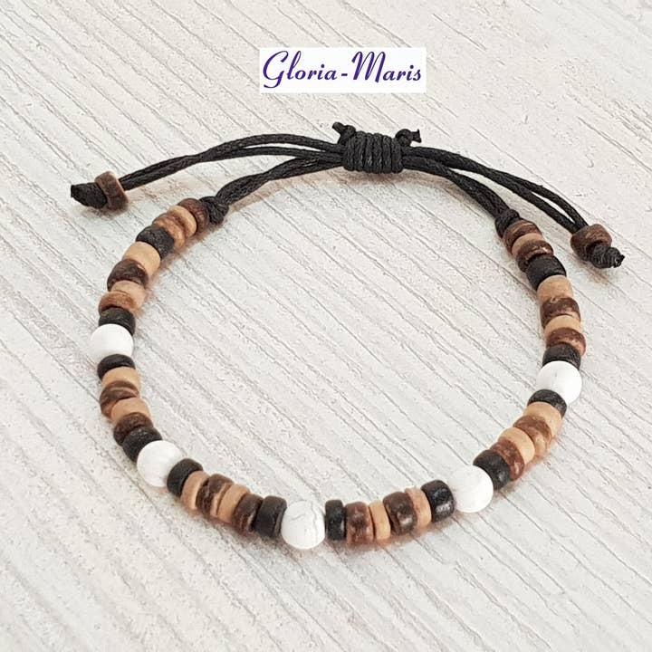 Surfer Naturperlen-Armband von Gloria-Maris 6mm BG-3247 für den Großhandel von Gloria-Maris