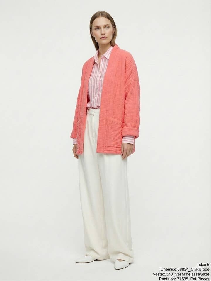 Mimi & Gogo - Vente Veste – femme - Veste matelassée en gaze de coton @5343_VesMatelasséGaze18