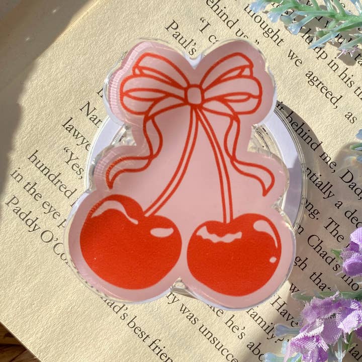 Cherry Bow MagSafe Magnetic Phone Kindle Tablet Grip for wholesale by Emilee on Crafts
