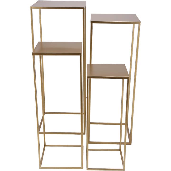 Vosteen - Wholesale Outdoor Ornament/Decor - Pavel metal table, set of 4, H75/70/60/50cm, gold