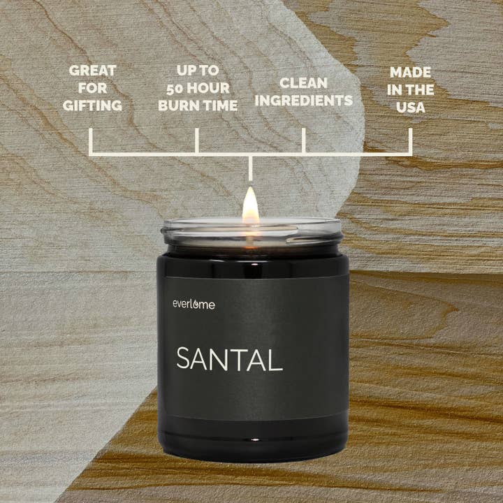 Everlume - Wholesale Jar/Filled Candle - Santal Soy Wax Jar Candle - Non-Toxic, 50 Hour Burn3