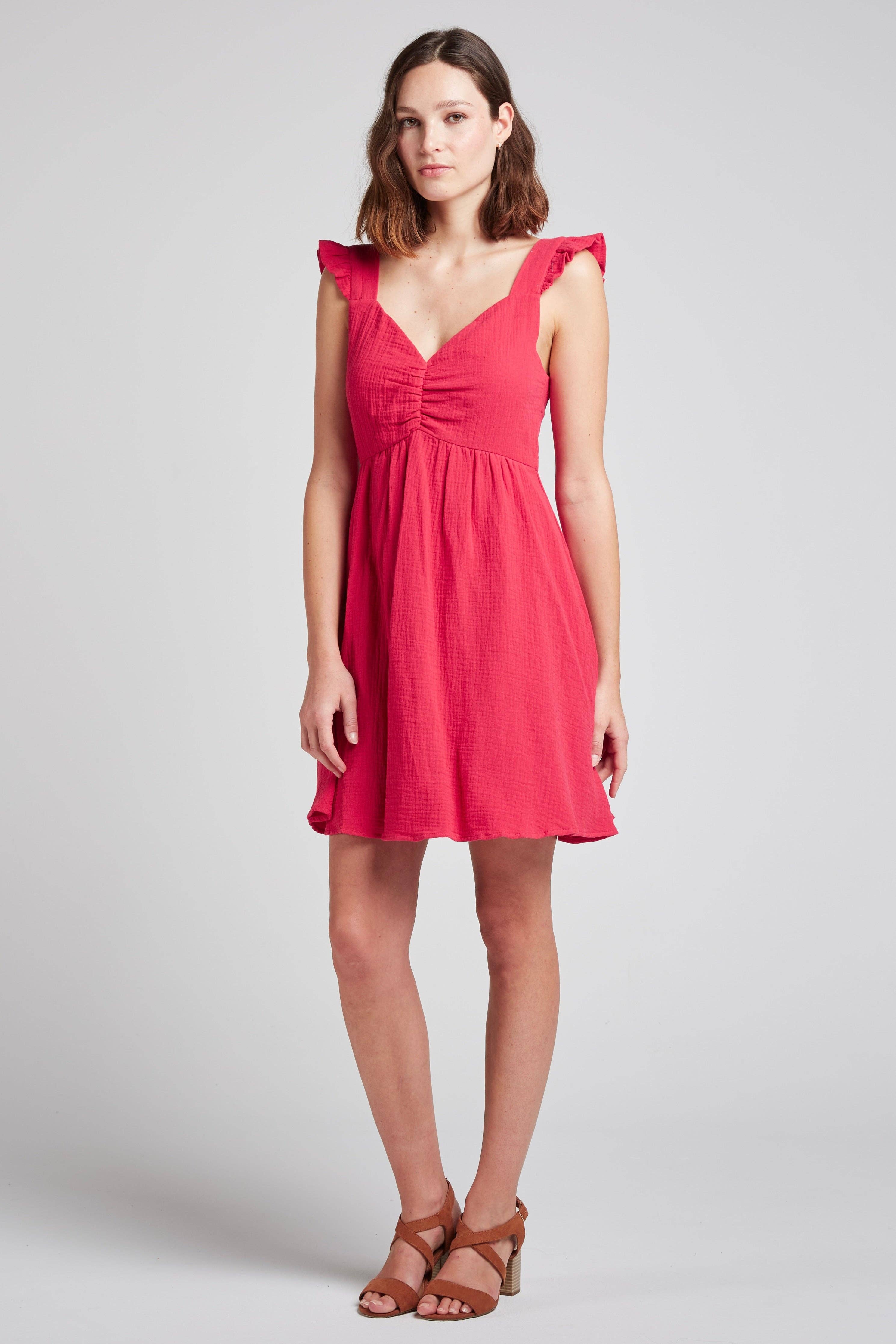 Andy & Lucy - Wholesale Dress - Women's - LILYAN - Ruffled cotton gauze dress4