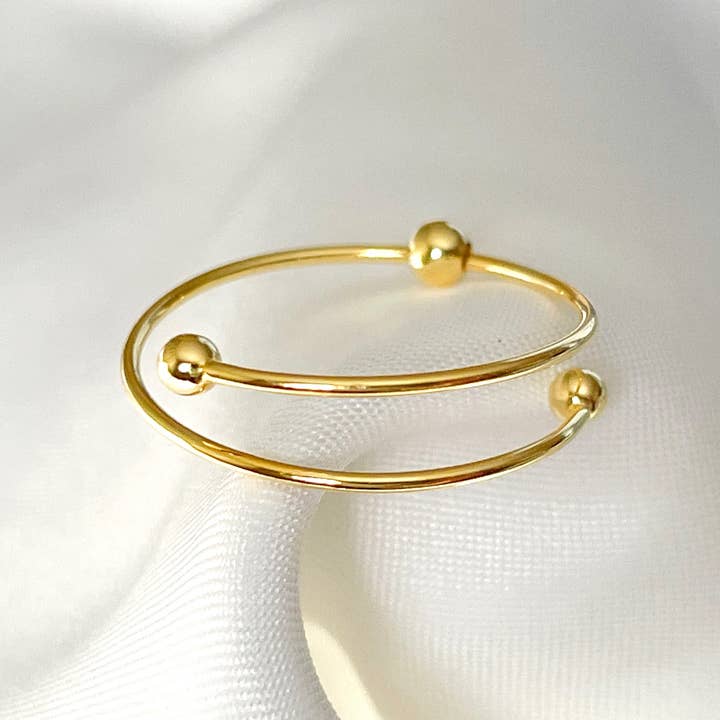 Anillo delicado ajustable tipo wrap en plata esterlina 925 para distraerse para venta al por mayor de Blueyejewelry