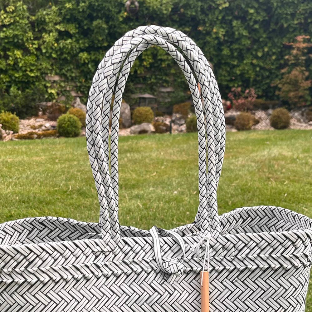 VIE - Vente Sac de plage - Sac de plage/fourre-tout tissé en plastique recyclé14