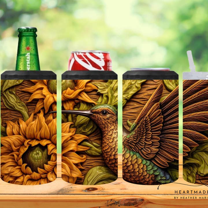 Heartmade By Heather Marie, LLC – wholesale Insulated mug/tumbler – 4 in 1 Hummingbird 3D Tumbler0