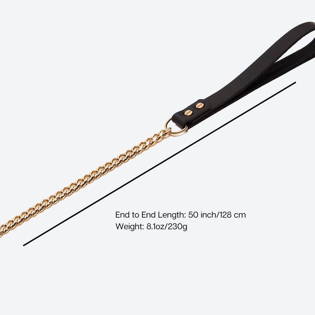 Spark Paws – wholesale Pet leash – Dog – Cuban Link Gold Dog Leash2